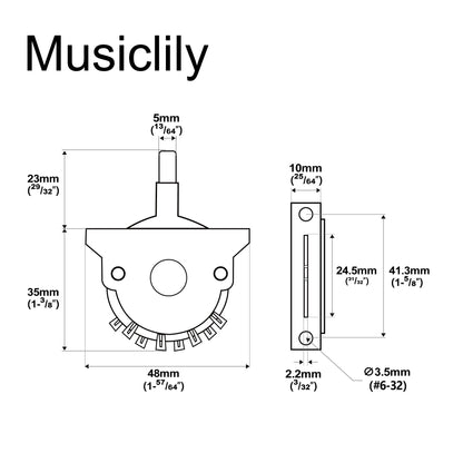 Musiclily Pro 3-Way Pickup Selector Blade Switch Lever Switch for Tele Style Electric Guitar