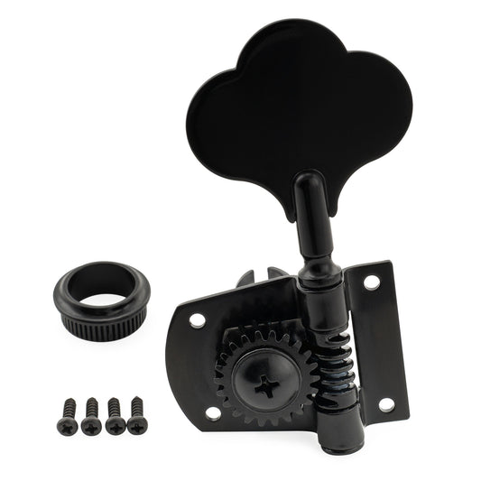 Musiclily Pro R21K Single 21:1 Ratio Open Gear Machine Head Treble Side Tuner Tuning Peg Key with Clover Button for Mexican MIM Fender PB JB Style Electric Bass