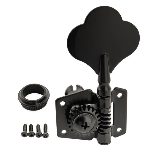 Musiclily Pro R21K Single 21:1 Ratio Open Gear Machine Head Treble Side Tuner Tuning Peg Key with Clover Button for Squier PB JB Style Electric Bass