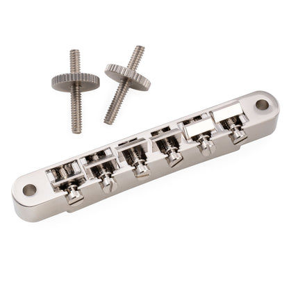 Kluson USA 52mm Replacement Non-Wired ABR-1 Tune-O-Matic Bridge with Brass Saddles for Gibson LP SG Style Electric Guitar