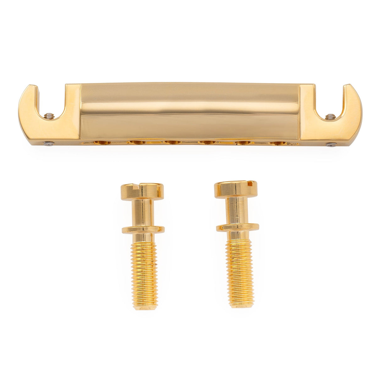 Kluson USA 52mm Zinc Wraparound Stop Tailpiece Bridge with Intonation Screws Steel Studs for Gibson LP SG Style Electric Guitar